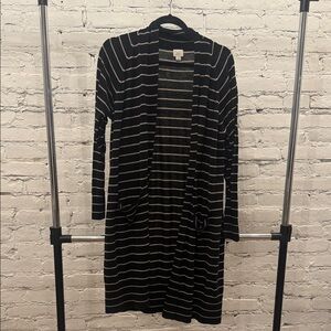 a new day Black and Tan Striped Cardigan
